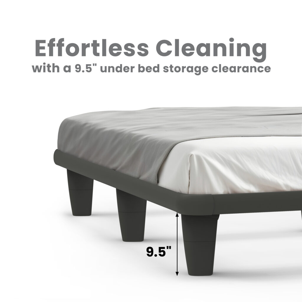 The (emBrace)® 360 Platform Bed with under bed clearance space