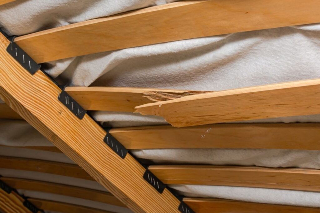 A heavy mattress on a broken bed frame compare to durable a bed frame for overweight people