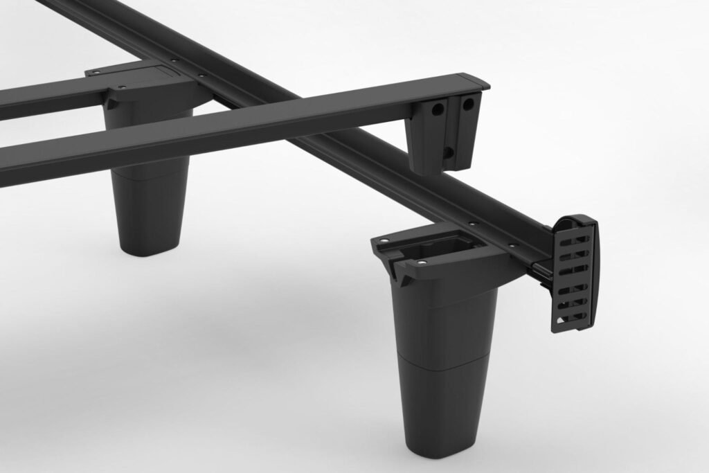 The (emBrace)® 360 Platform Bed’s tool-free assembly joints. 